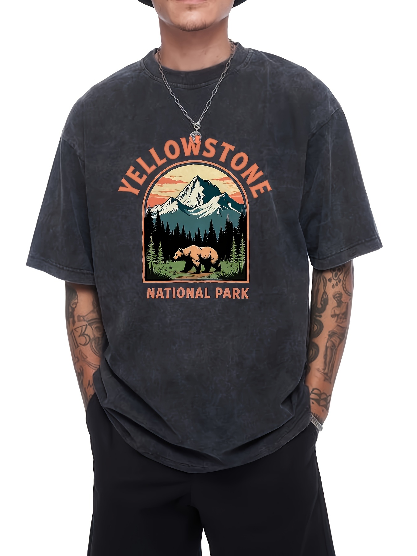 Outdoor Adventure Wear - Men's Yellowstone National Park Vintage T-Shirt