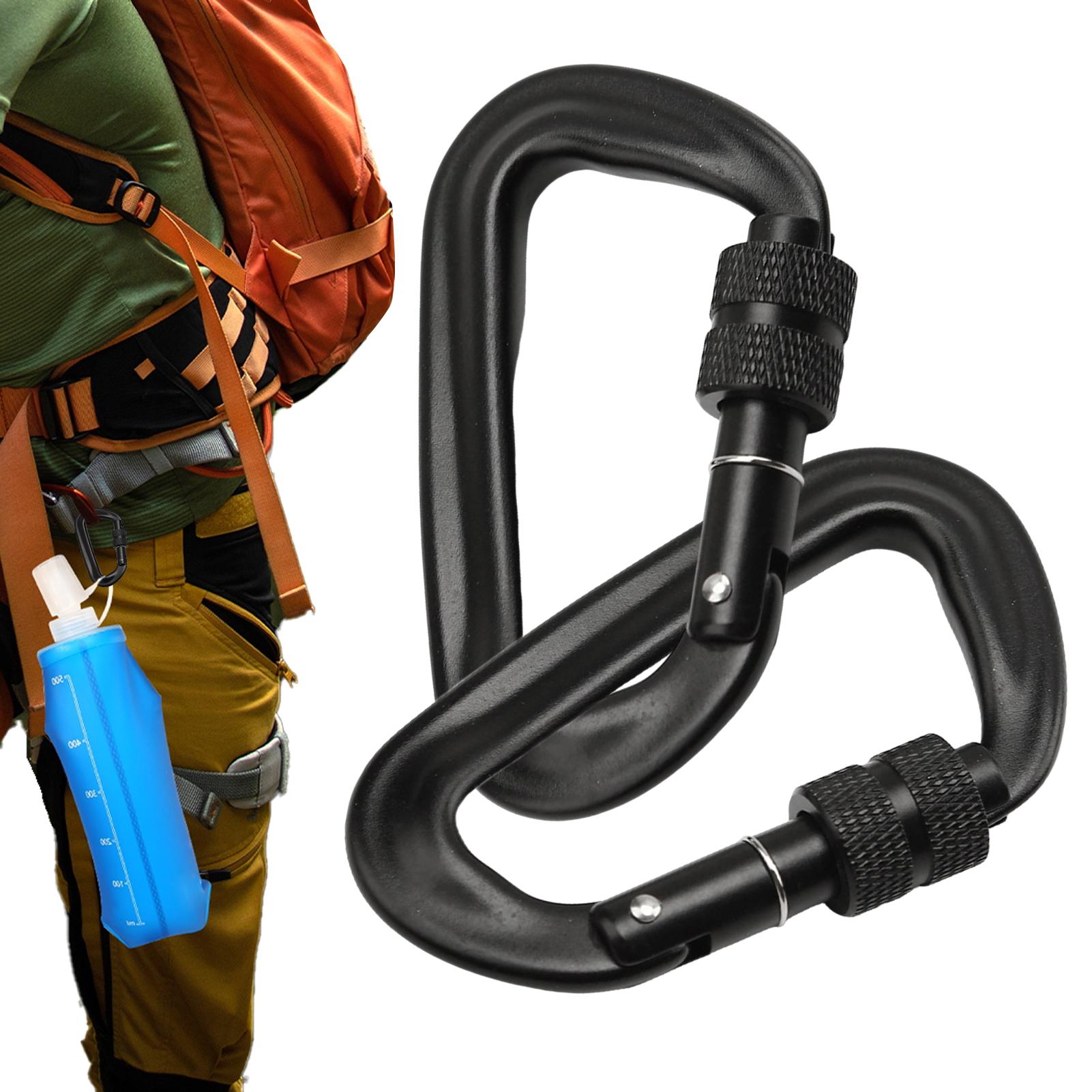 Carabiner Locking D - 2pcs carabiner clips heavy duty aluminum