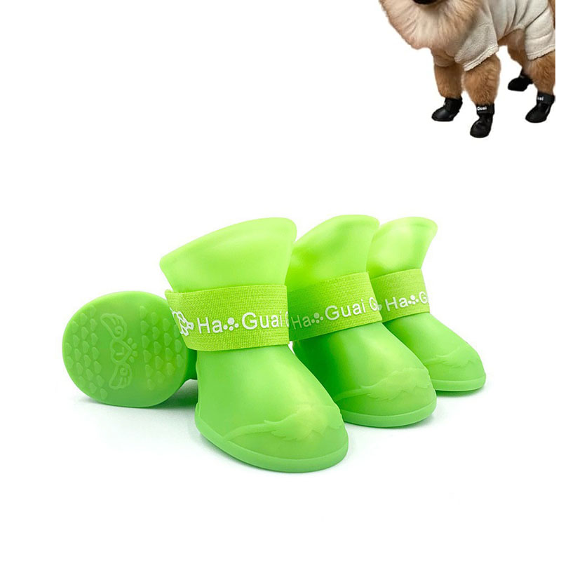 Outdoor Adventure Gear - 4pc Waterproof Silicone Dog Rain Boots