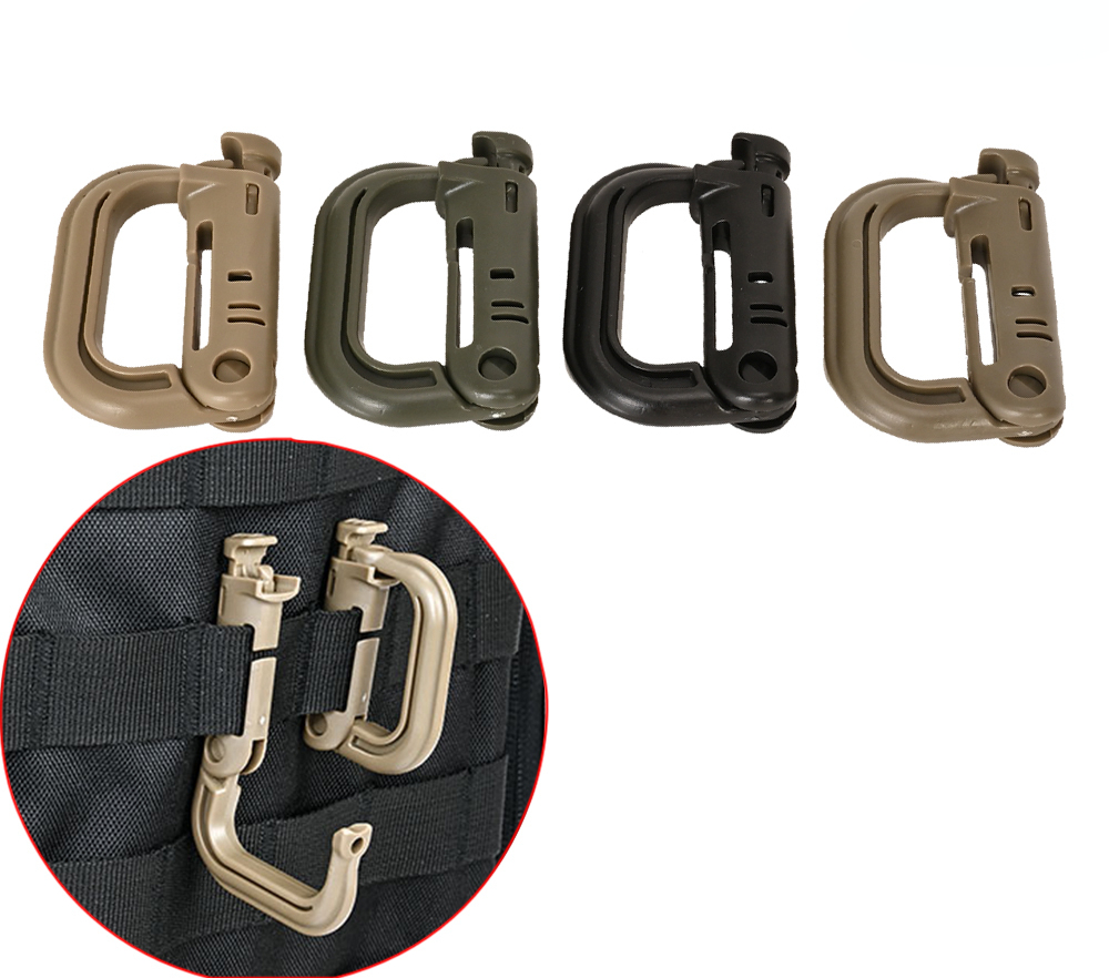 Carabiner Locking D - Tactical D Locking Ring 2 pcs