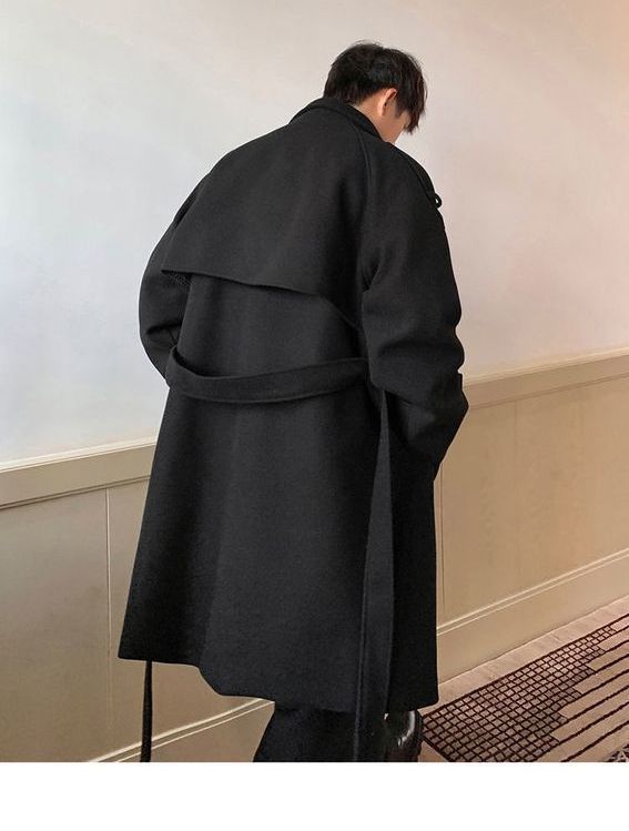 Trench Long Coat Mens Fleece-L - Outdoor Adventure And Travel 评论和价格