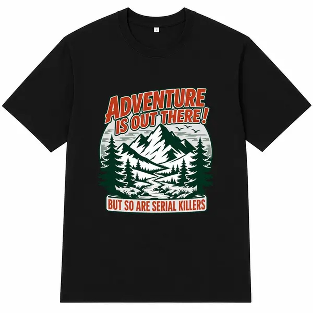Outdoor Adventure Letter Print - Outdoor Adventure Wear 评论和价格