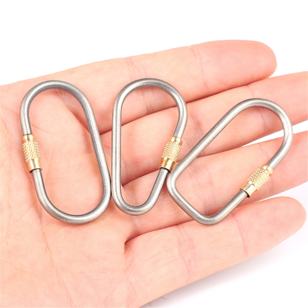 5pcs/lot Titanium Locking Cara - Carabiner Locking D 评论和价格