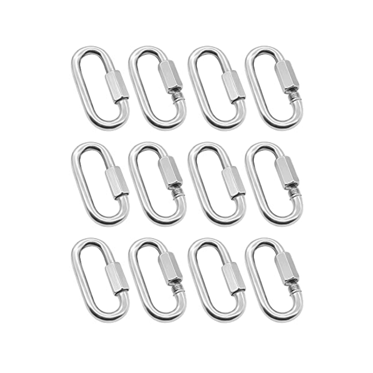 12 Pack Quick Link 5/32 Inch H - Carabiner Locking D 评论和价格