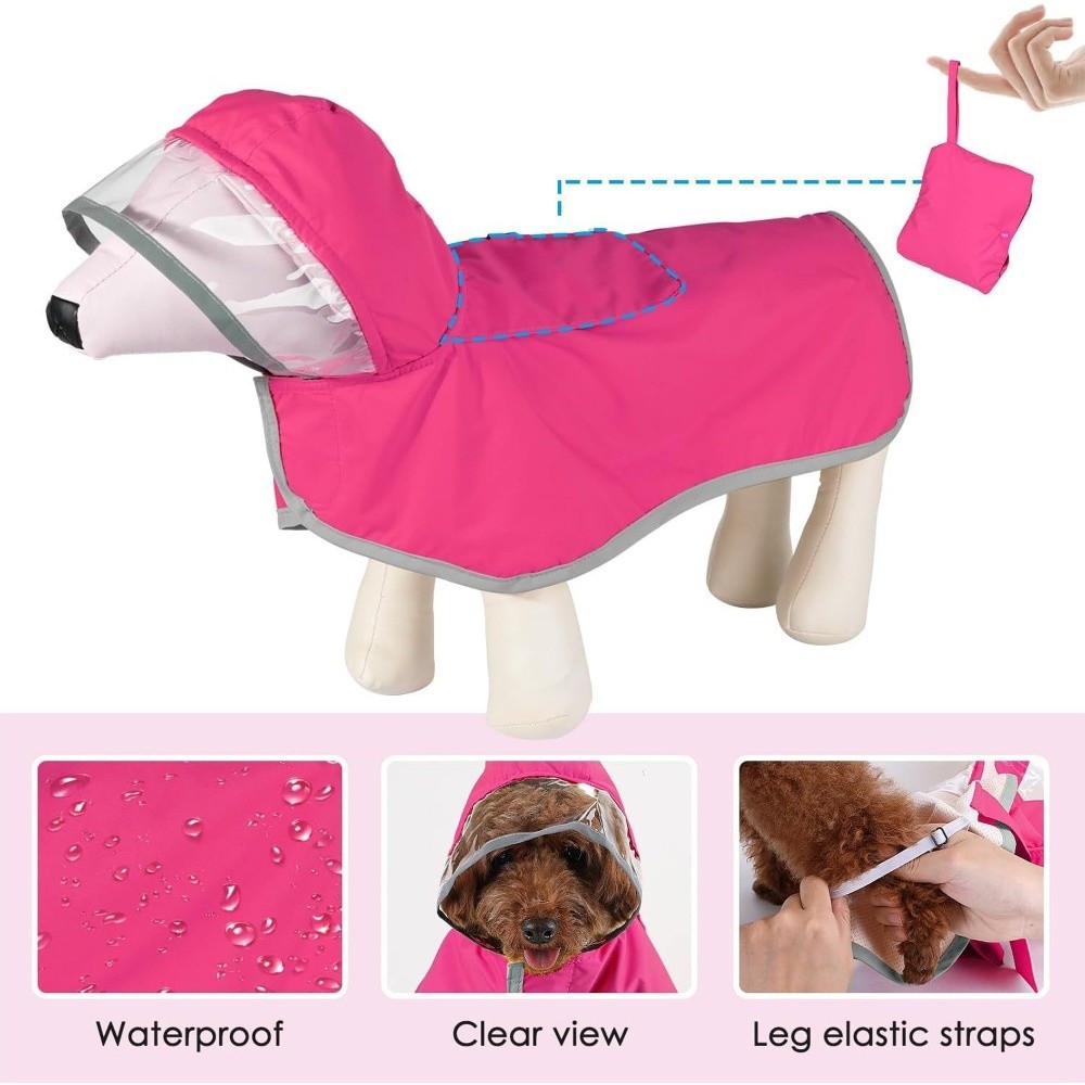 Waterproof Dog Hooded Raincoat - Outdoor Adventure Gear 评论和价格