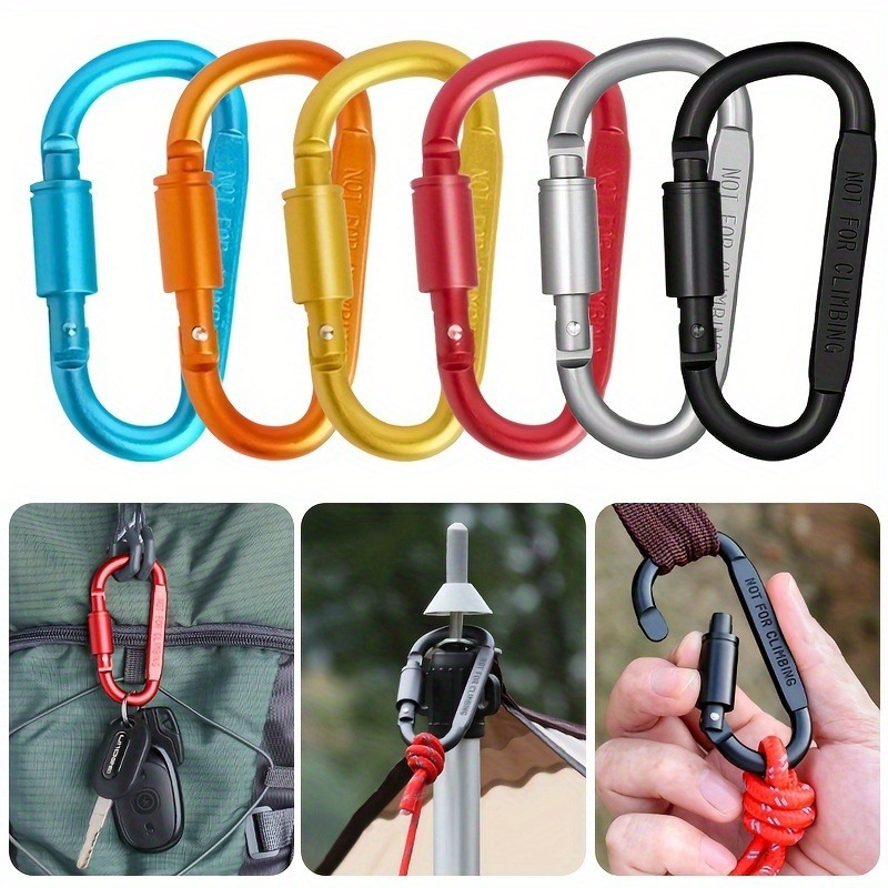 1/4pcs Aluminum Alloy Carabine - Carabiner Locking D 评论和价格