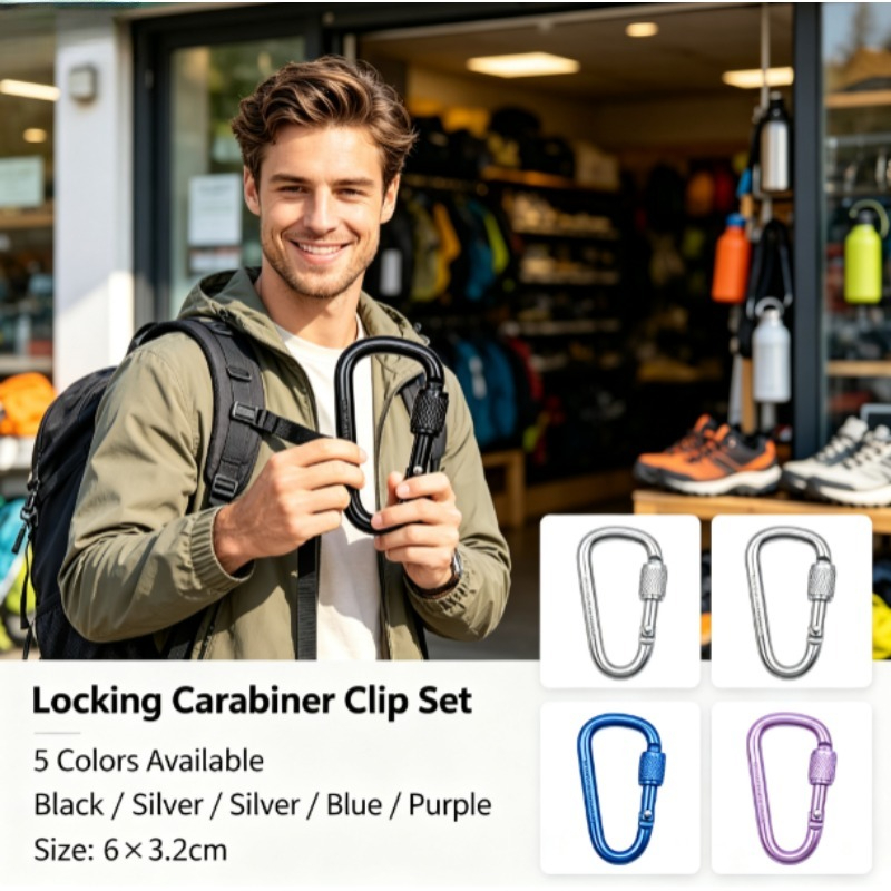 Aluminum Alloy D Shape Locking - Carabiner Locking D 评论和价格