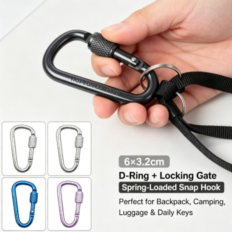 Aluminum Alloy D Shape Locking - Carabiner Locking D 评论和价格