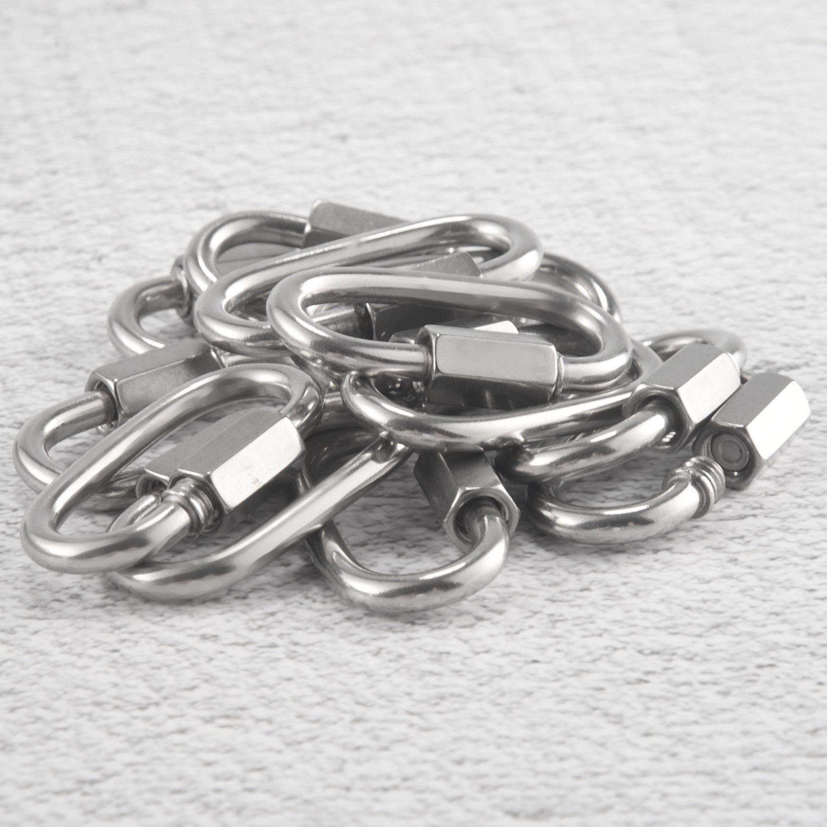 New Shown-12 Pcs Quick Link M4 - Carabiner Locking D 评论和价格