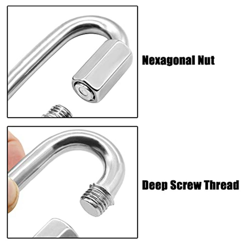 ABJS 12 Pack Quick Link 5/32 I - Carabiner Locking D 评论和价格